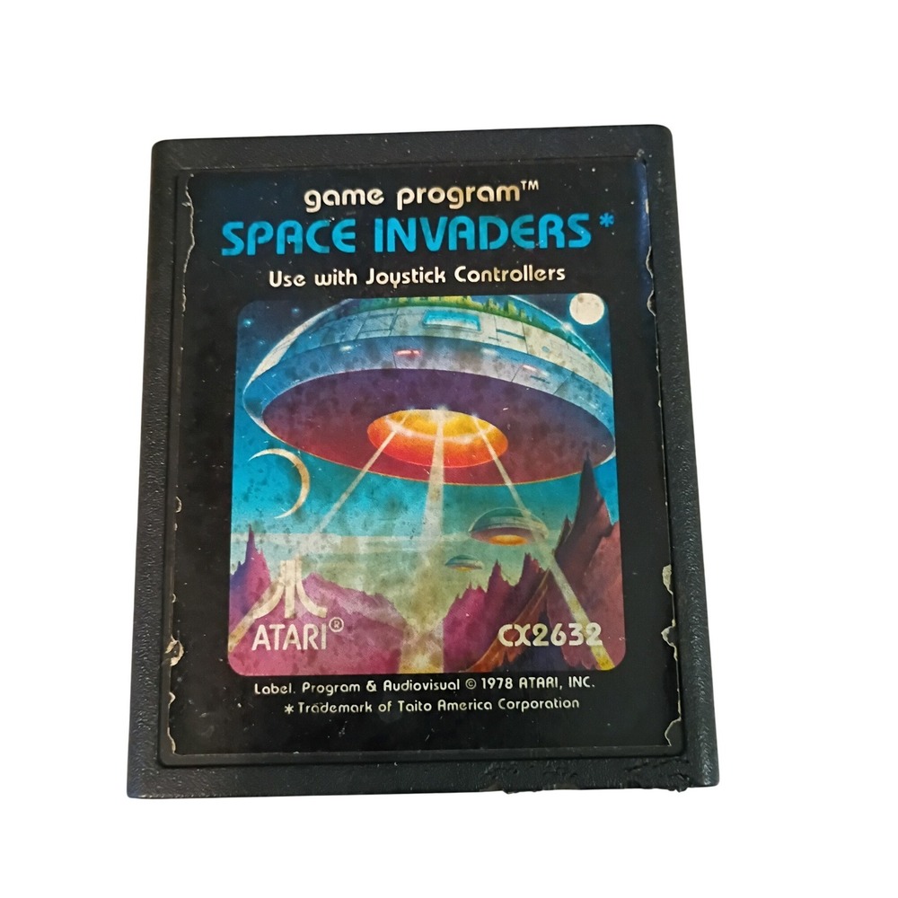 Atari 2600 Space Invaders Game Cartridge CX2632 Vintage 1978 Retro Video Game
